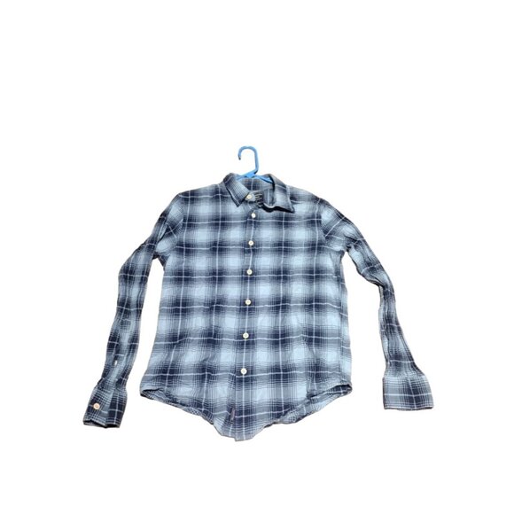Abercrombie & Fitch Men's Small Long Sleeve Button Down Shirt Blue Plaid - Picture 5 of 6